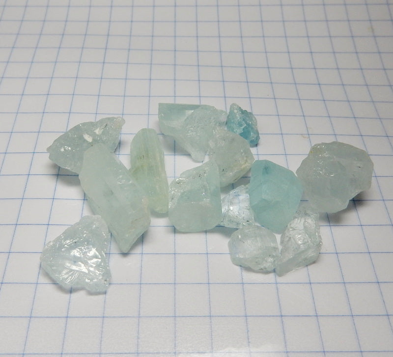 109.5 carat Aquamarine  - Hand Select Faceting Gem Rough Crystals - prettyrock.com