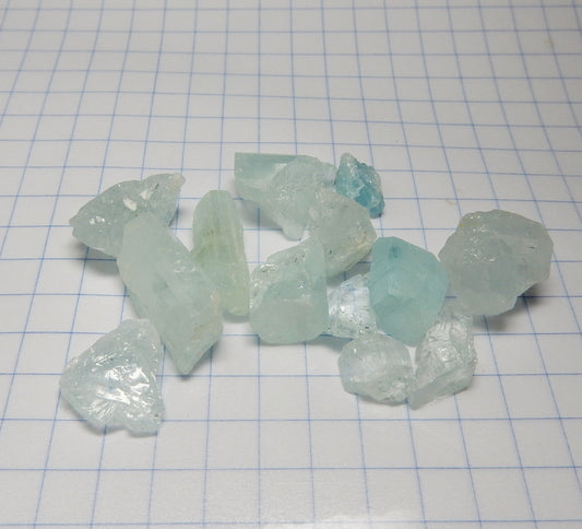 109.5 carat Aquamarine  - Hand Select Faceting Gem Rough Crystals - prettyrock.com