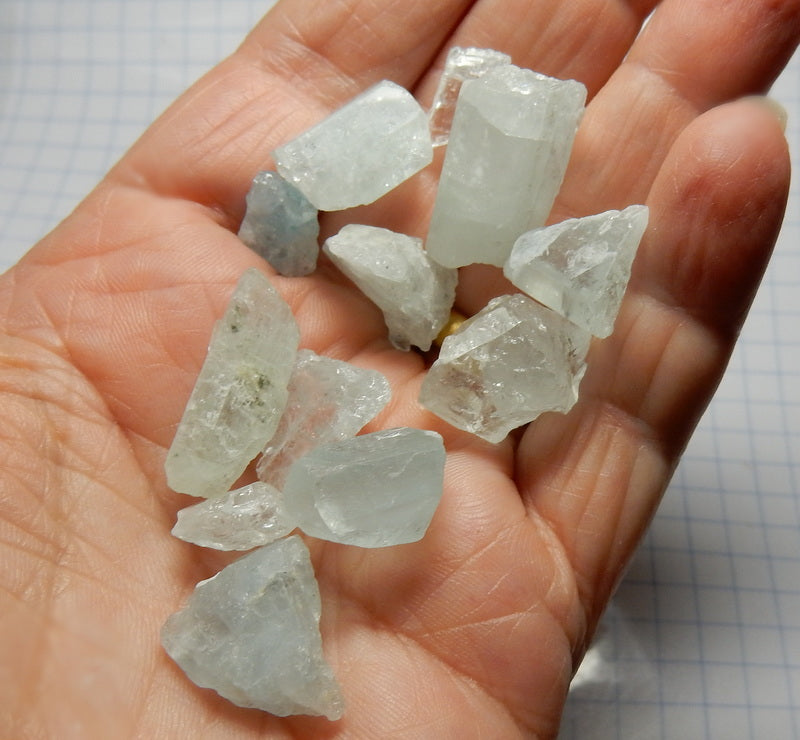 109.5 carat Aquamarine  - Hand Select Faceting Gem Rough Crystals - prettyrock.com