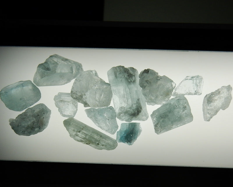 109.5 carat Aquamarine  - Hand Select Faceting Gem Rough Crystals - prettyrock.com