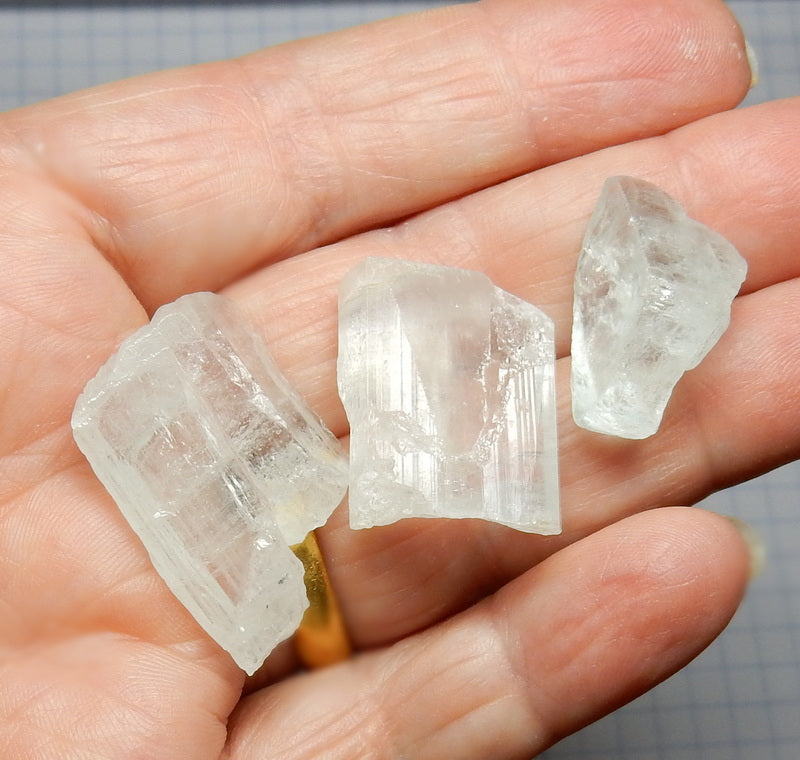 70 carat Aquamarine  - Hand Select Faceting Gem Rough Crystals - prettyrock.com