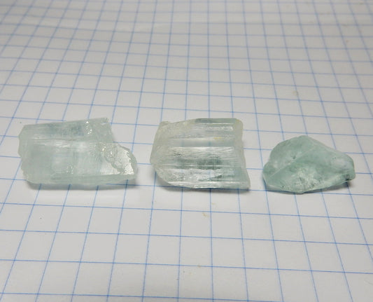 70 carat Aquamarine - Hand Select Faceting Gem Rough Crystals - prettyrock.com