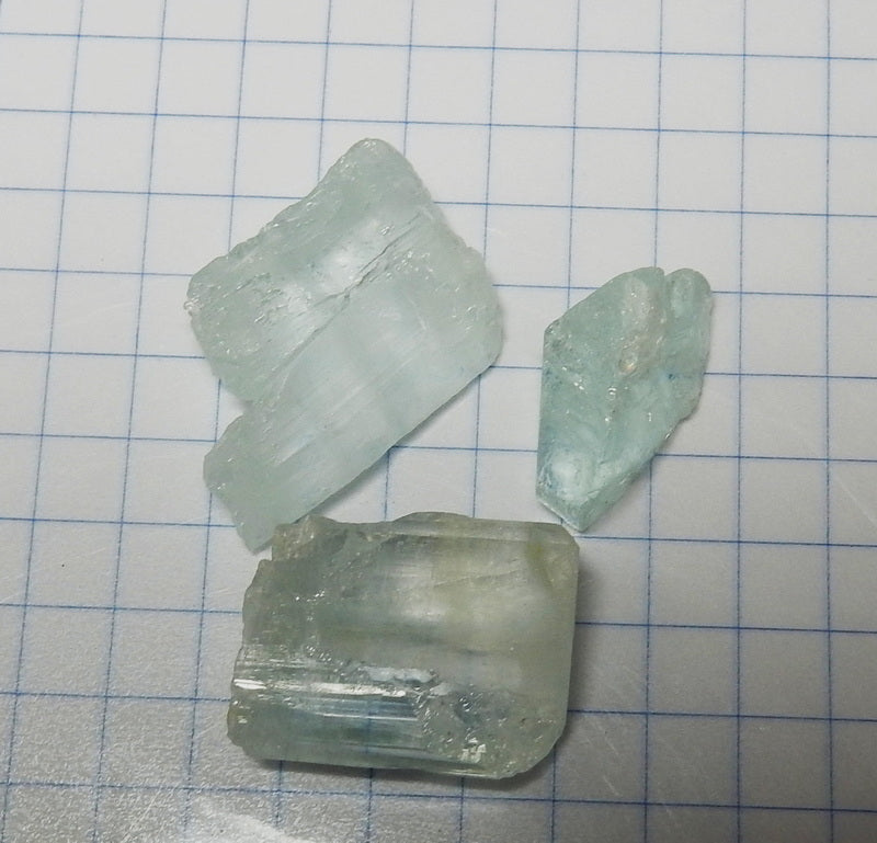 70 carat Aquamarine - Hand Select Faceting Gem Rough Crystals - prettyrock.com