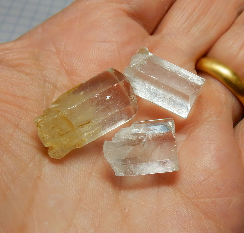 50 carat Aquamarine  - Hand Select Faceting Gem Rough Crystals - prettyrock.com