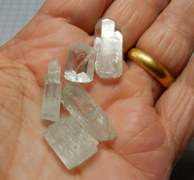 46.5 carats of Aquamarine - Hand Select Faceting Gem Rough Crystals - prettyrock.com