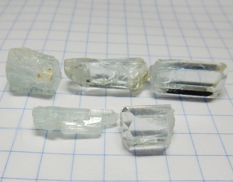 46.5 carats of Aquamarine - Hand Select Faceting Gem Rough Crystals - prettyrock.com