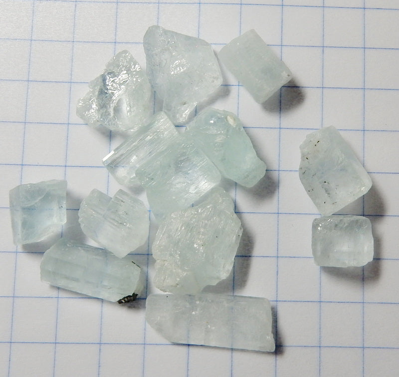 Aquamarine - 58.5 carats - Hand Select Faceting Gem Rough Crystals - prettyrock.com