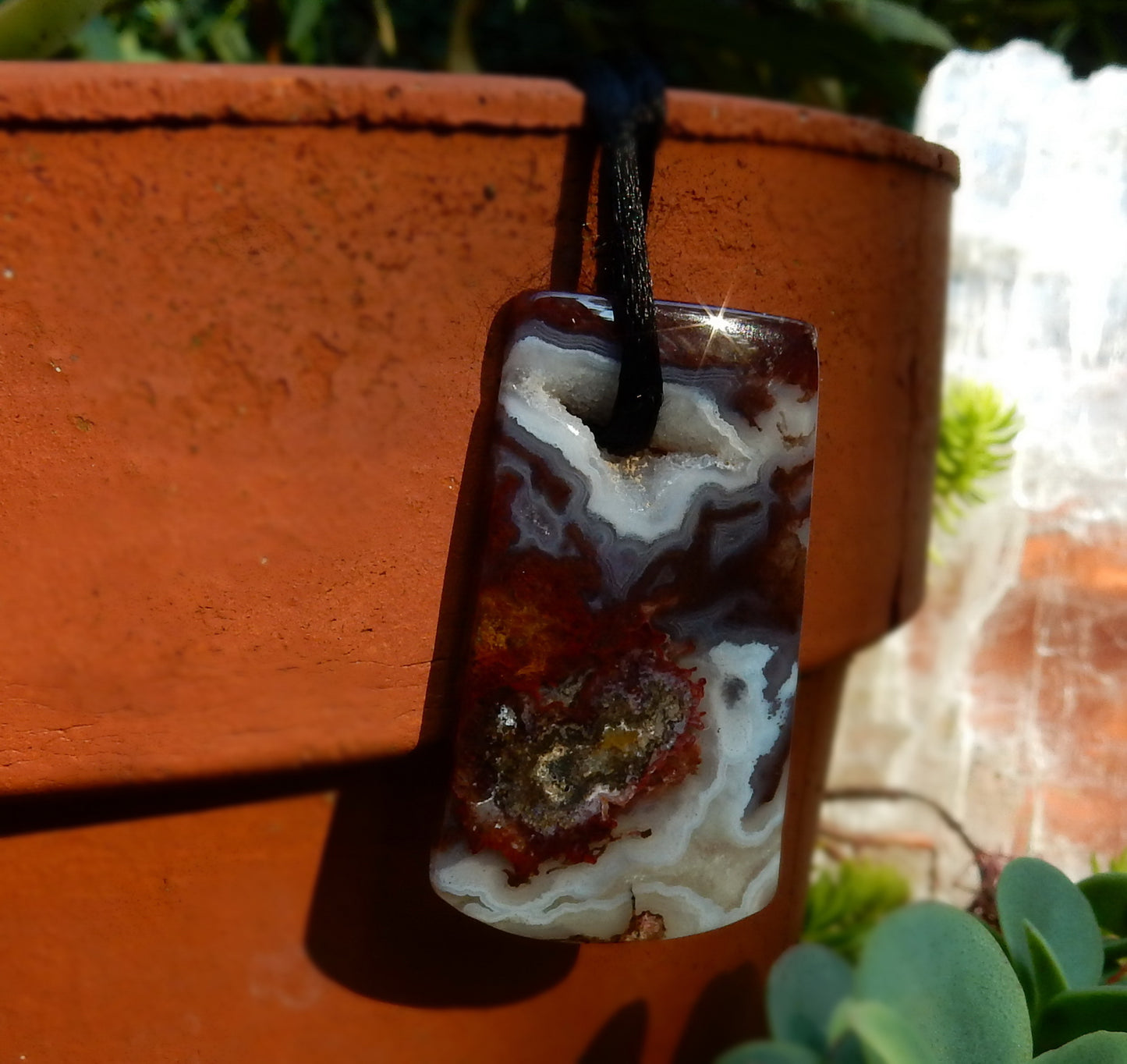 Agate Cabochon Pendant - 50.02 ct - prettyrock.com