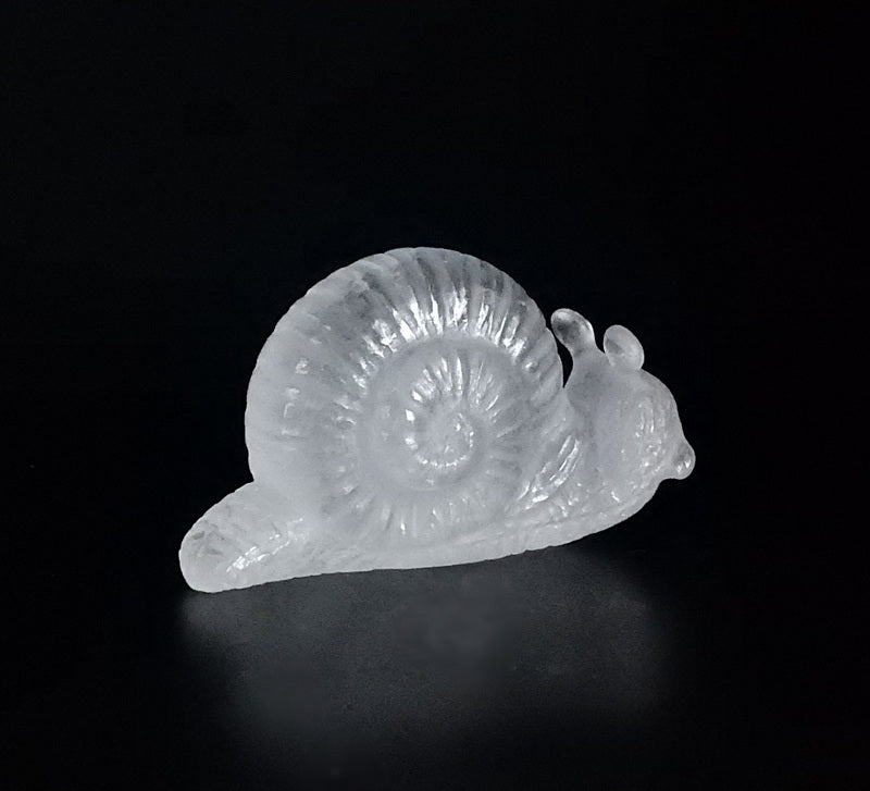 Aquamarine Snail - Hand Carved by Elizabeth McRorie - prettyrock.com