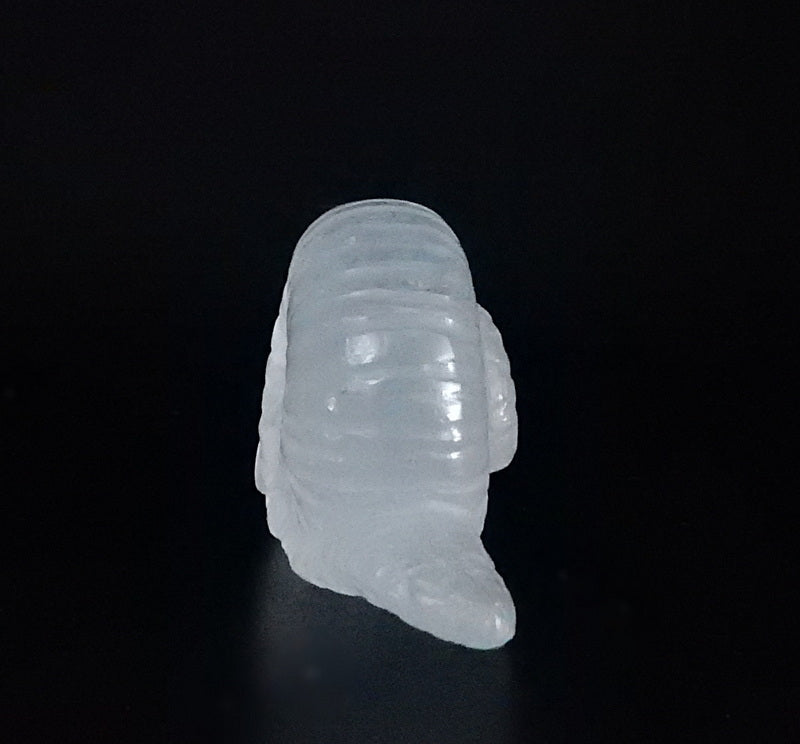 Aquamarine Snail - Hand Carved by Elizabeth McRorie - prettyrock.com
