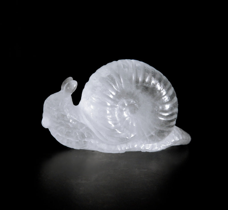 Aquamarine Snail - Hand Carved by Elizabeth McRorie - prettyrock.com