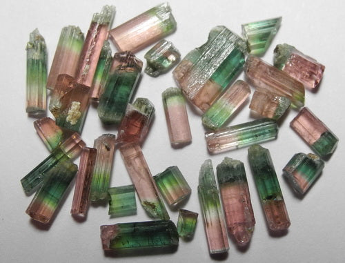 Bi-color Tourmaline - 20.59ct - Hand Select Gem Rough - prettyrock.com