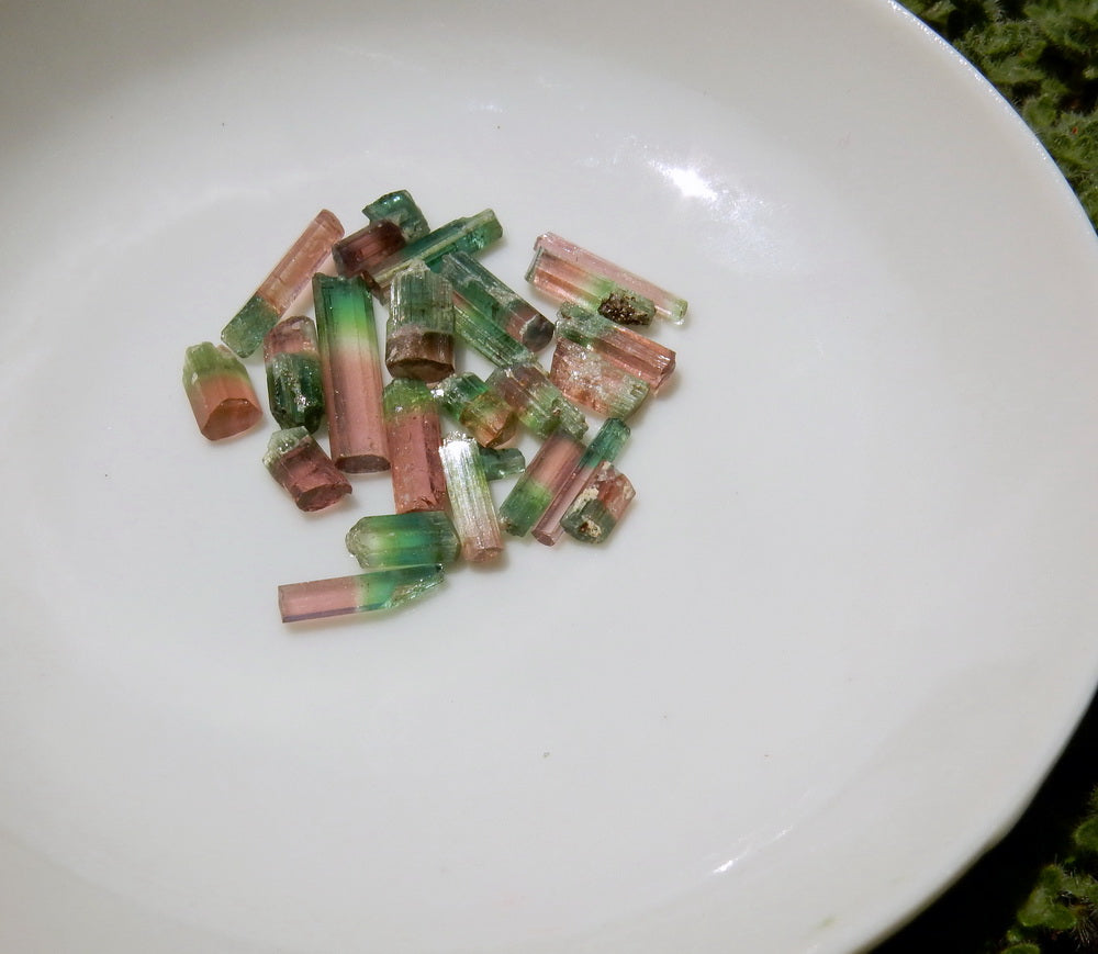 Bi-color Tourmaline - 16.22ct - Hand Select Gem Rough - prettyrock.com