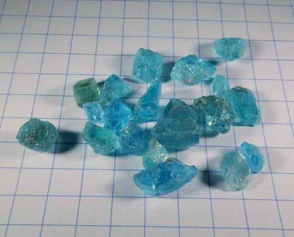 38.86ct Blue Apatite - Hand Select Gem Rough - prettyrock.com