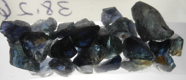 Blue Sapphire - 38.26ct - Hand Select Gem Rough - prettyrock.com