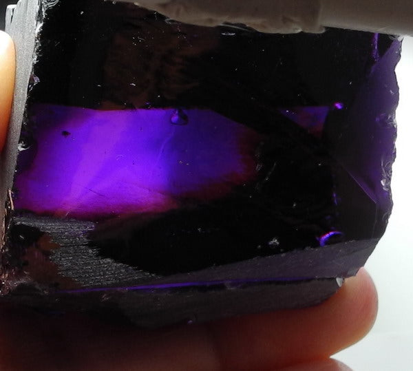 Dark Amethyst Synthetic CZ - 1919ct - Hand Select Gem Rough - prettyrock.com