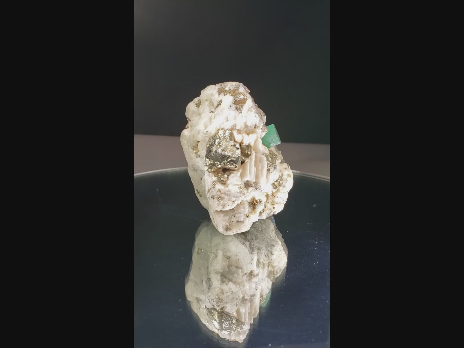 Emerald and Pyrite - Mineral Specimen - prettyrock.com