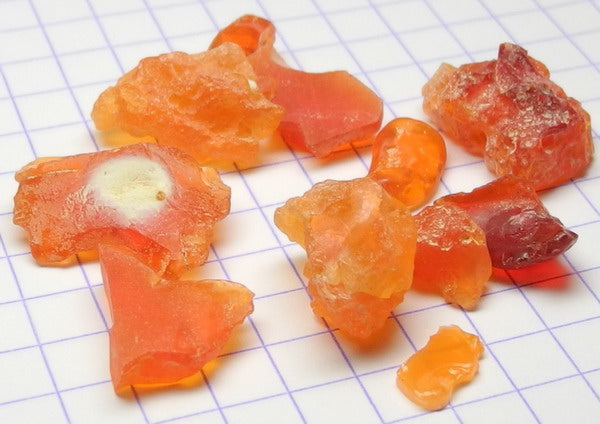 Fire Opal - 27.93ct - Hand Select Gem Rough - prettyrock.com