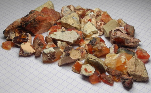 Fire Opal - 424ct - Hand Select Gem Rough - prettyrock.com