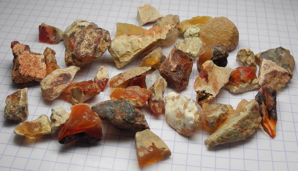 Fire Opal - 320ct - Hand Select Gem Rough - prettyrock.com