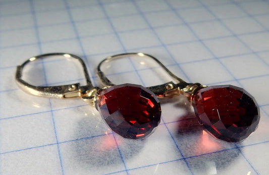 Gold Wine Sapphire Briolette Earrings - prettyrock.com