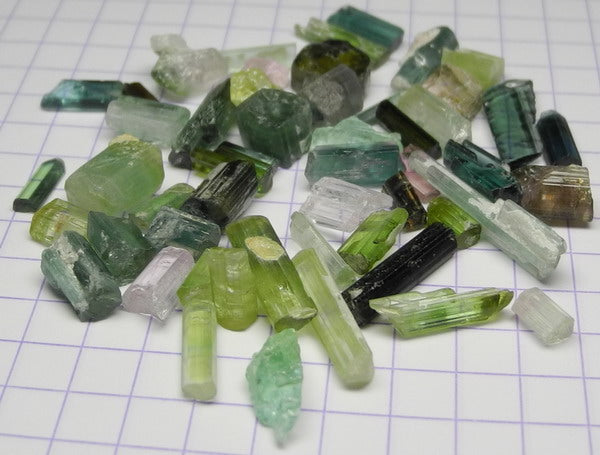 Mixed Tourmaline - 52.2ct - Hand Select Gem Rough - prettyrock.com