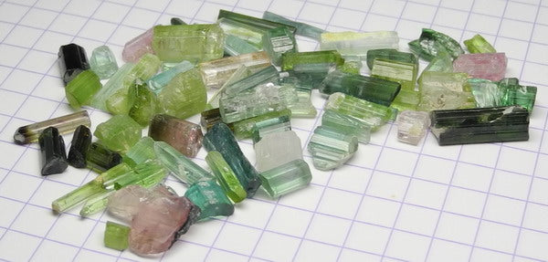 Mixed Tourmaline - 57.6ct - Hand Select Gem Rough - prettyrock.com