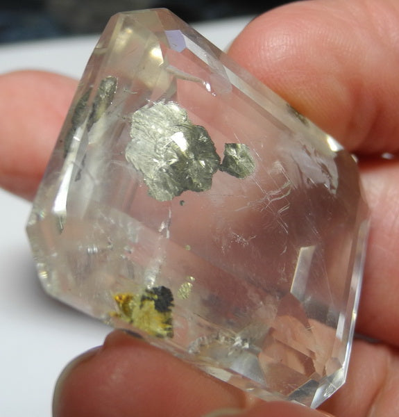 Pyrite Included Gem Quartz Mineral Specimen - prettyrock.com