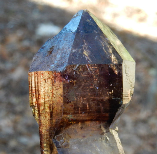 Shangaan Amethyst Smoky Quartz Crystal Scepter Mineral Specimen - 113 ct - prettyrock.com