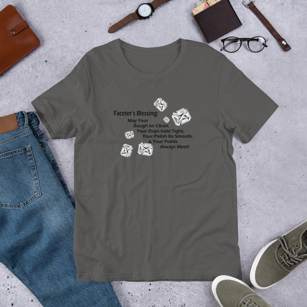 Faceter's Blessing for gem cutter, rock hound gift Unisex t-shirt - prettyrock.com