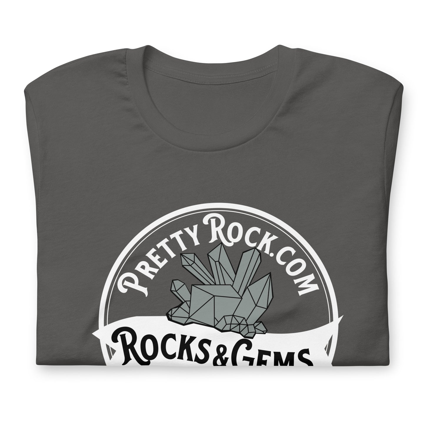 Logo White PrettyRock.com Unisex t-shirt - prettyrock.com