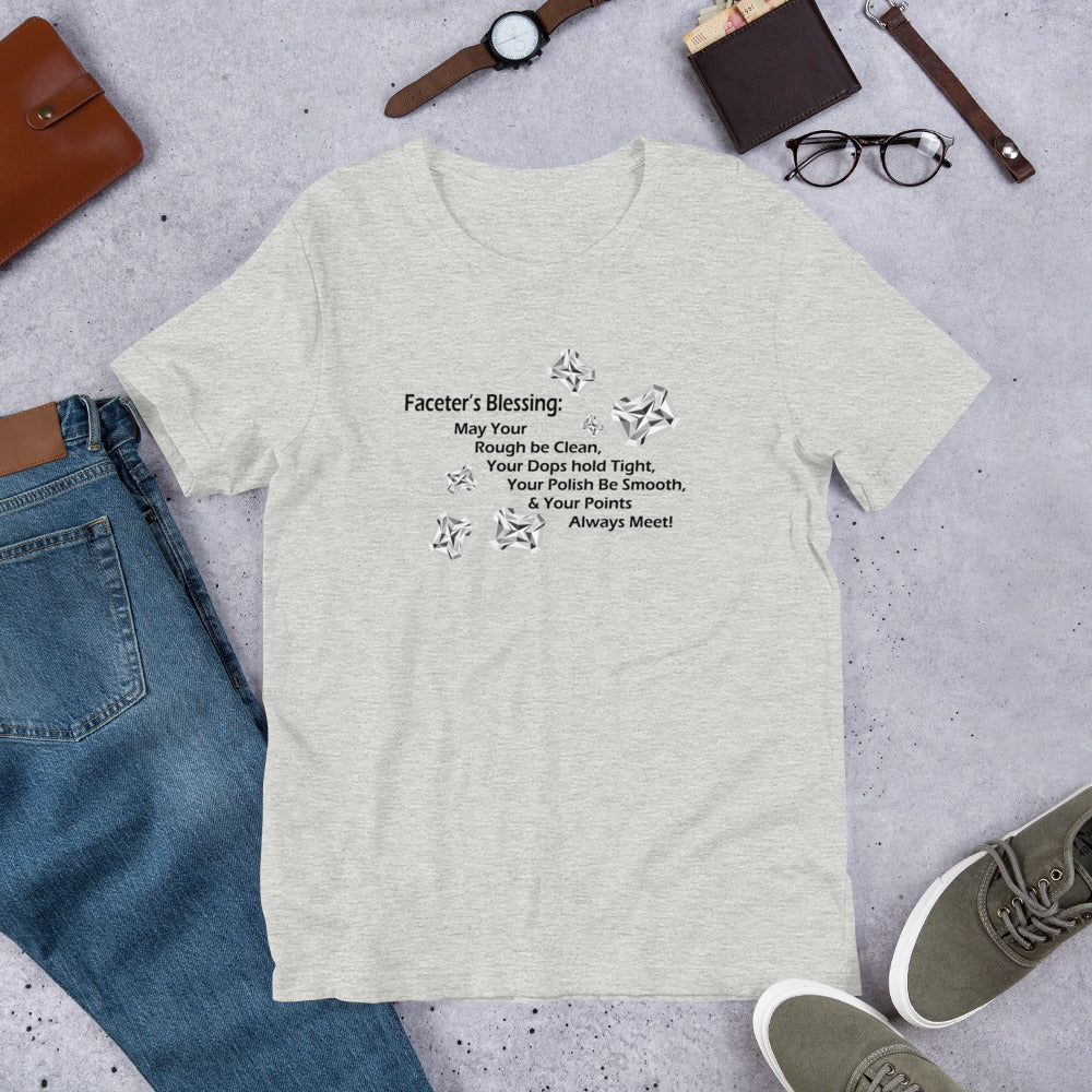 Faceter's Blessing for gem cutter, rock hound gift Unisex t-shirt - prettyrock.com