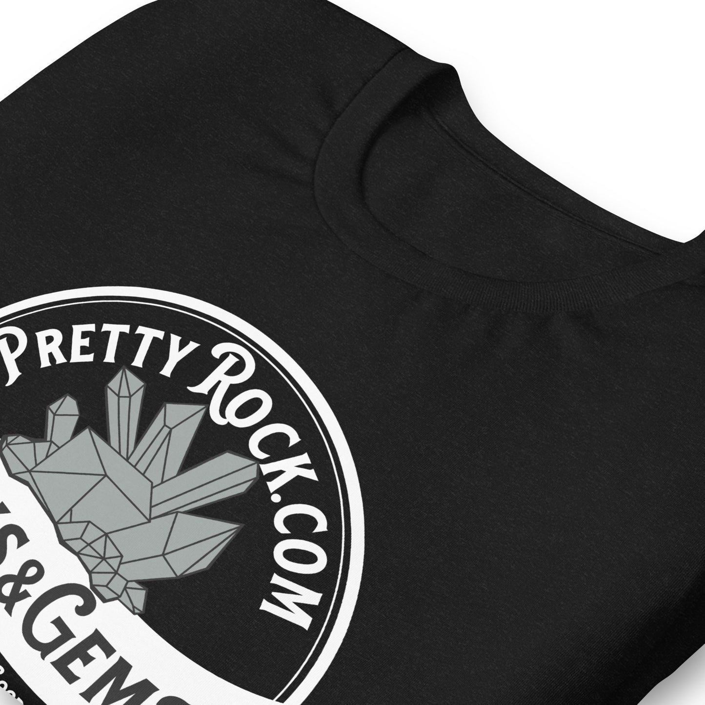 Logo White PrettyRock.com Unisex t-shirt - prettyrock.com