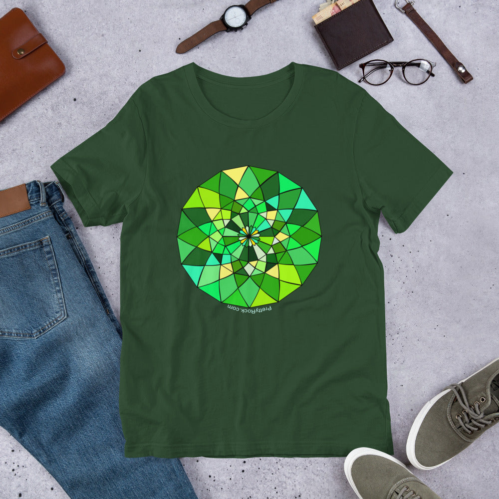 Green Portuguese Gemstone Faceting Jewel Short-sleeve unisex t-shirt - prettyrock.com