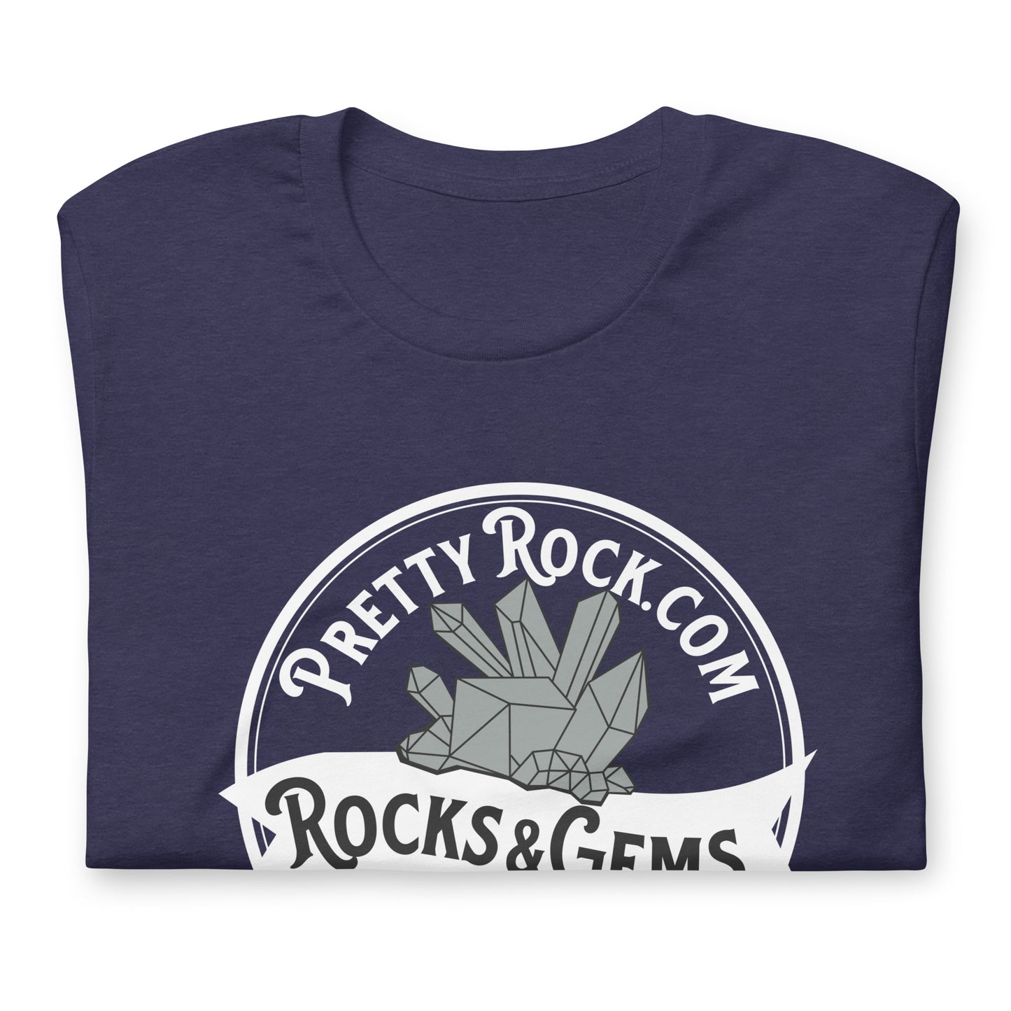 Logo White PrettyRock.com Unisex t-shirt - prettyrock.com