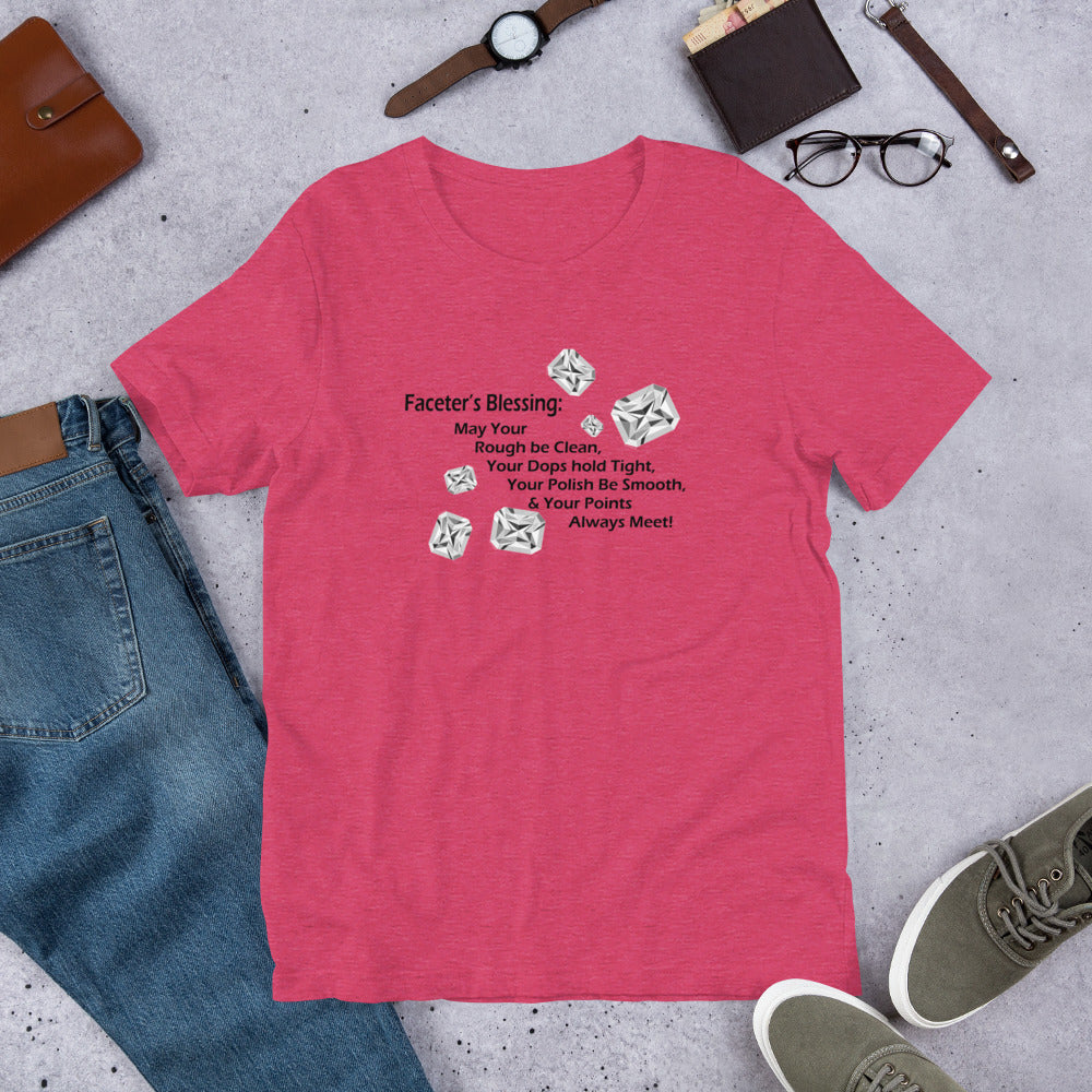 Faceter's Blessing for gem cutter, rock hound gift Unisex t-shirt - prettyrock.com