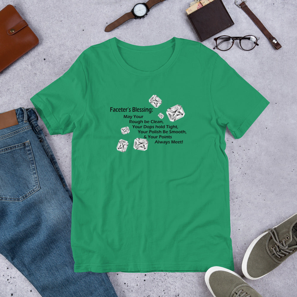 Faceter's Blessing for gem cutter, rock hound gift Unisex t-shirt - prettyrock.com