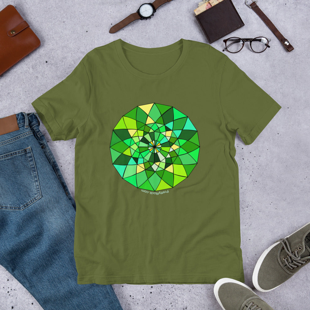 Green Portuguese Gemstone Faceting Jewel Short-sleeve unisex t-shirt - prettyrock.com