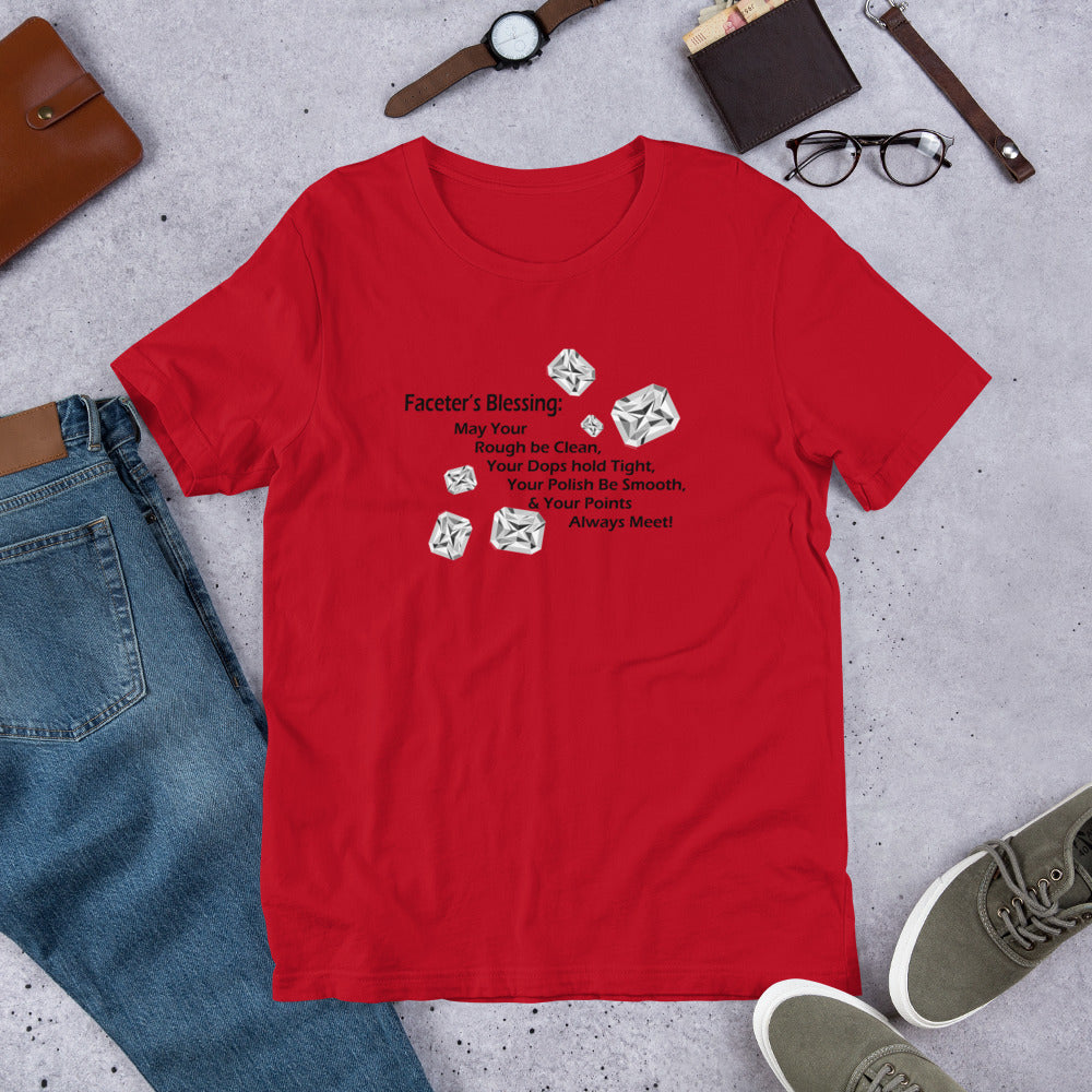 Faceter's Blessing for gem cutter, rock hound gift Unisex t-shirt - prettyrock.com
