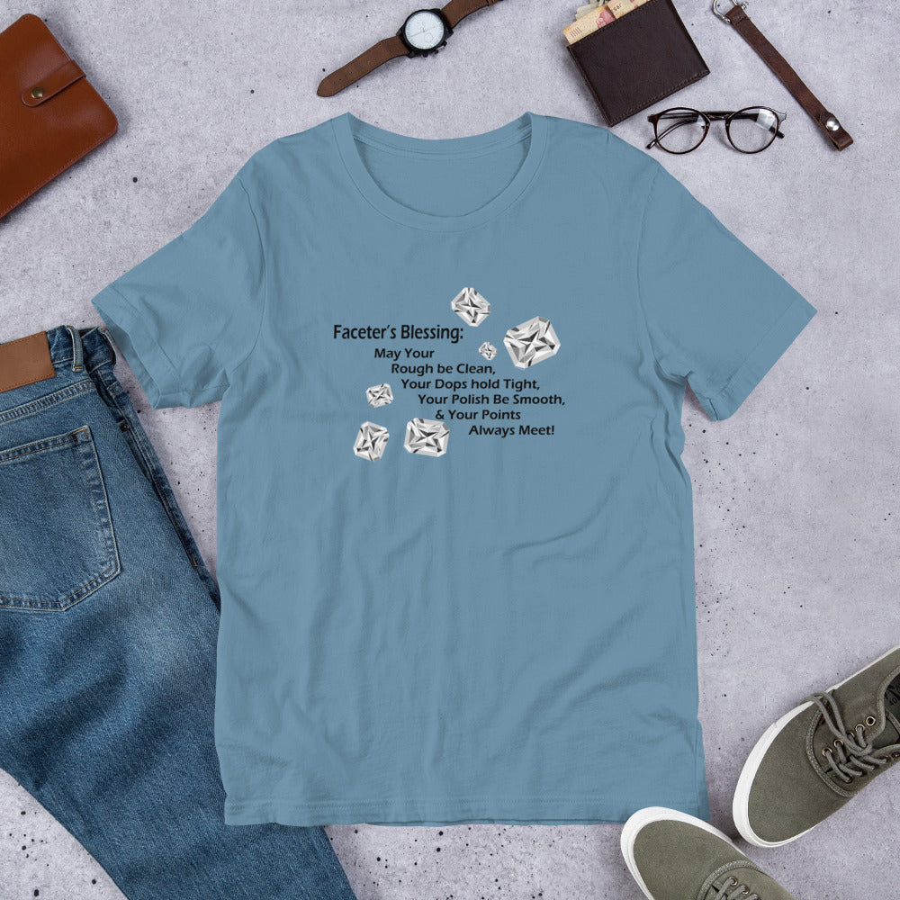 Faceter's Blessing for gem cutter, rock hound gift Unisex t-shirt - prettyrock.com