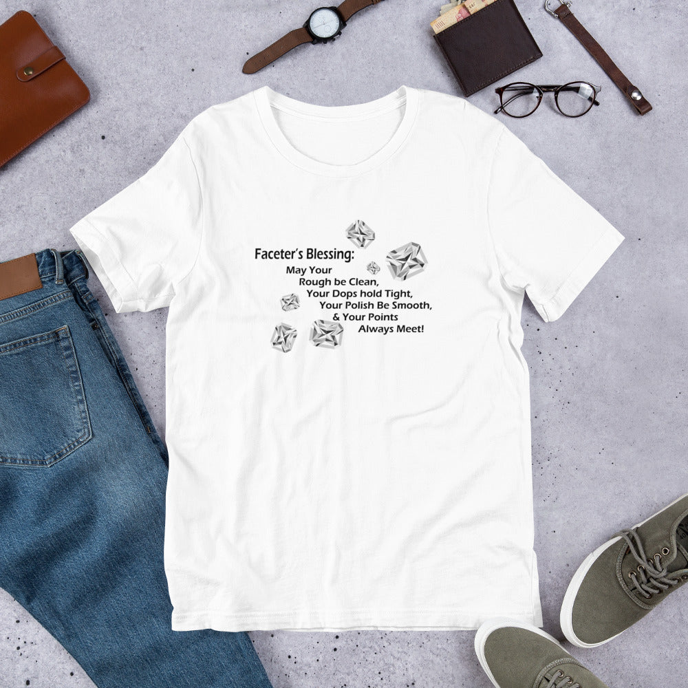 Faceter's Blessing for gem cutter, rock hound gift Unisex t-shirt - prettyrock.com