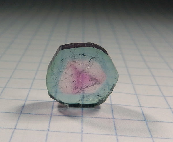 Watermelon Slice Tourmaline - 4.55ct - Hand Select Gem Rough - prettyrock.com