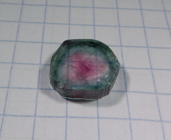 Watermelon Slice Tourmaline - 4.55ct - Hand Select Gem Rough - prettyrock.com