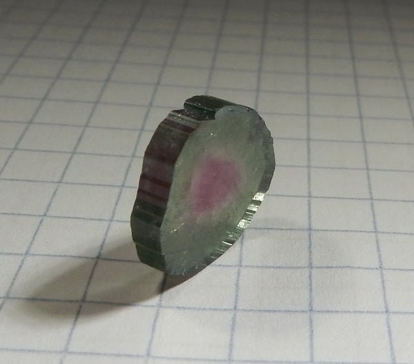 Watermelon Slice Tourmaline - 5.26ct - Hand Select Gem Rough - prettyrock.com