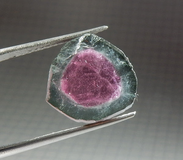 Watermelon Slice Tourmaline - 9.62ct - Hand Select Gem Rough - prettyrock.com