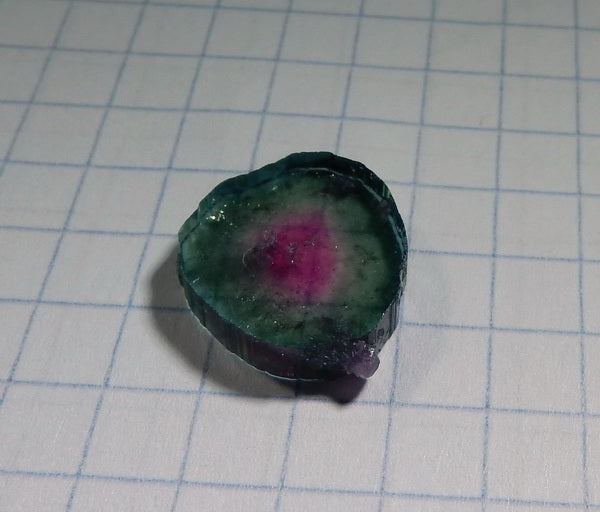 Watermelon Slice Tourmaline - 6.04ct - Hand Select Gem Rough - prettyrock.com