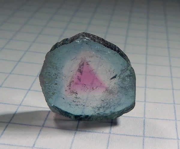 Watermelon Slice Tourmaline - 6.39ct - Hand Select Gem Rough - prettyrock.com