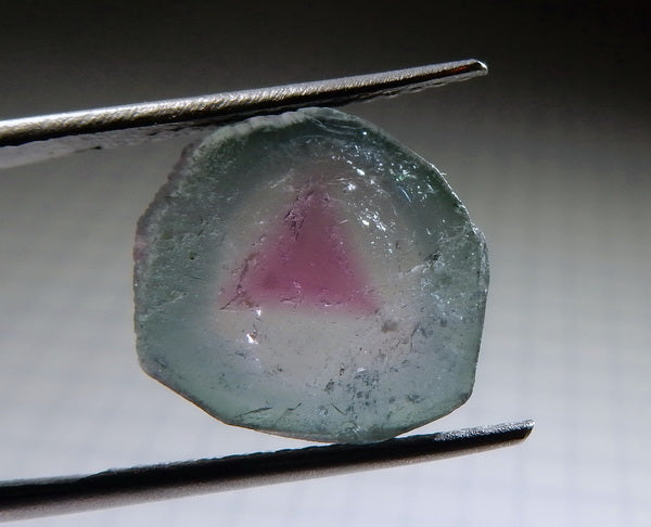 Watermelon Slice Tourmaline - 6.39ct - Hand Select Gem Rough - prettyrock.com