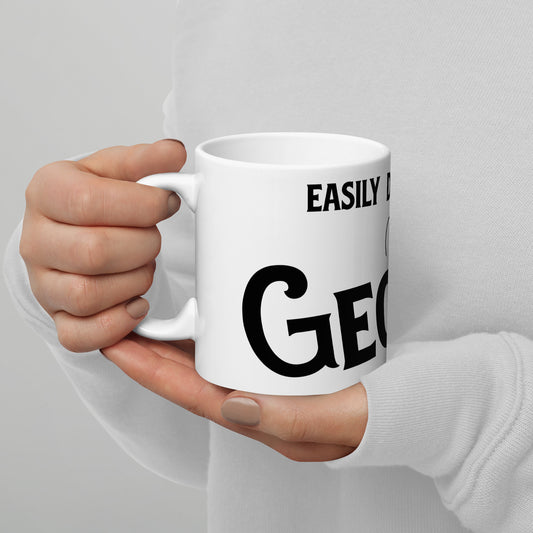 Easily Distracted by Minerals White glossy mug - prettyrock.com
