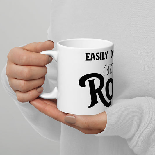 Easily Distracted by Rocks White glossy mug - prettyrock.com